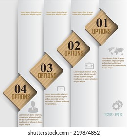 Paper progress steps, Vector design template, 