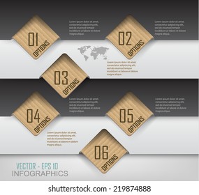 Paper progress steps, Vector design template,