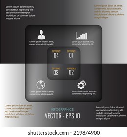 Paper progress steps, Vector design template, 