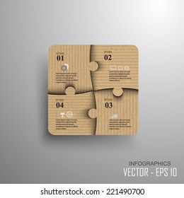 Paper progress steps, Vector design template,infographic design