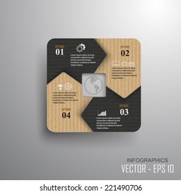 Paper progress steps, Vector design template,infographic design
