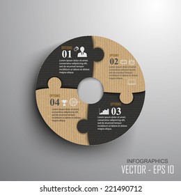 Paper progress steps, Vector design template,infographic design
