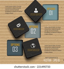Paper progress steps, Vector design template,infographic design
