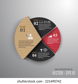 Paper progress steps, Vector design template,infographic design
