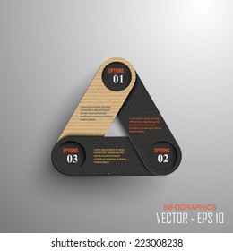 Paper progress steps, Vector design template, 