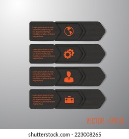 Paper progress steps, Vector design template,