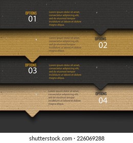 Paper progress steps, Vector design template, 