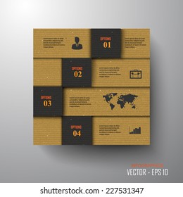 Paper progress steps, Vector design template,infographics design