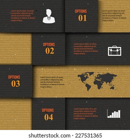 Paper progress steps, Vector design template,infographics design