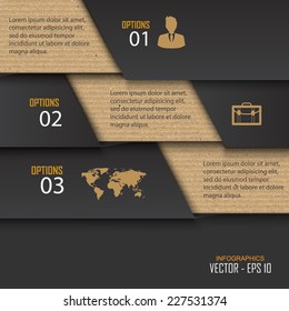 Paper progress steps, Vector design template,infographics design