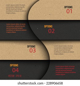 Paper progress steps, Vector design template, 
