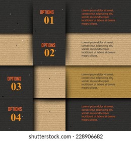 Paper progress steps, Vector design template, Vector illustration 