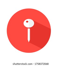 Paper push pin icon sign.Symbol logo vector illustration
