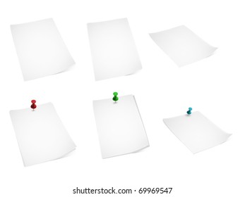 Paper and push pins