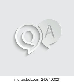 paper qa q a icon vector faq sign ask answer icon