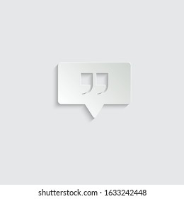 paper Quote icon and Chatting oval speech bubbles  icon vector 