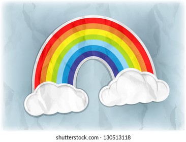 Paper Rainbow Sticker eps10
