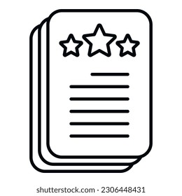 Paper ranking icon outline vector. Best award. Winner top