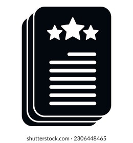 Paper ranking icon simple vector. Best award. Winner top