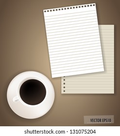 Paper, ready for your text. Vector illustration.