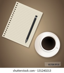 Paper, ready for your text. Vector illustration.