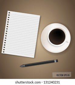 Paper, ready for your text. Vector illustration.