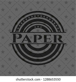 Paper realistic black emblem