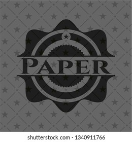 Paper realistic dark emblem