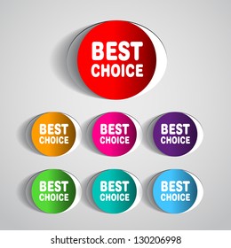Paper realistic design elements - Best Choice lettering