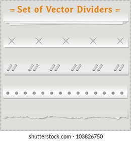 Paper realistic vector dividers for your web site.