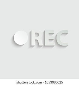 icono de grabación de papel - vector negro