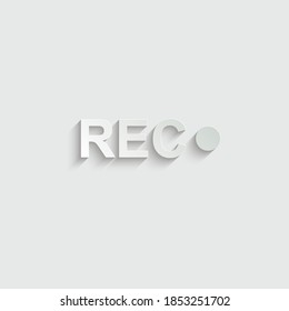 icono de grabación de papel - vector negro