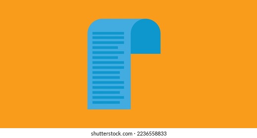 
Paper Receipt Flat Design Graphic Design Illustratrion.eps