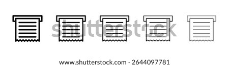 Paper receipt icon concept. graphic design, logo, Web, UI.