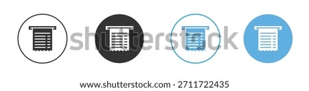 Paper receipt icon Logo Template Design set