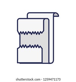paper receipt isolated icon