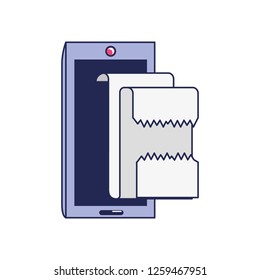 paper receipt in smartphone device