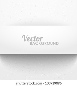 Paper rectangle banner with drop shadows on white background. Vector illustration