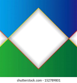 Paper rectangle on background with drop shadows. Vector illustration