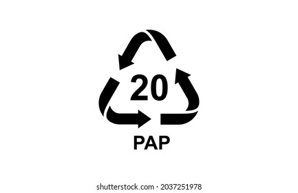 Papel de cartón de código de reciclado de papel para el marcado industrial de productos de papel