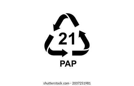 Papel de cartón de código de reciclado de papel para el marcado industrial de productos de papel