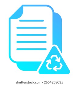 Elemento de icono de reciclaje de papel para el diseño
