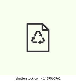 Paper recycling icon. New trendy paper recycling vector icon.