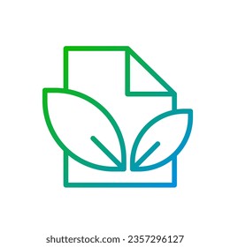 Paper recycling pixel perfect gradient linear vector icon. Waste materials reusing. Sustainable industry. Thin line color symbol. Modern style pictogram. Vector isolated outline drawing
