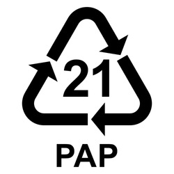 Papír újrahasznosítás Szimbólum PAP 21 Más Vegyes Papír, Vektoros Illusztráció
