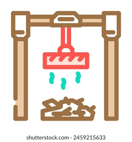 paper recycling waste sorting color icon vector. paper recycling waste sorting sign. isolated symbol illustration