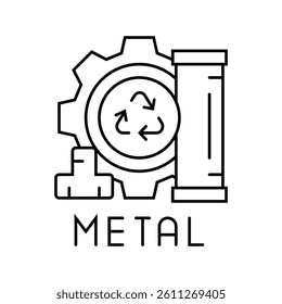 paper recycling waste sorting line icon vector. paper recycling waste sorting sign. isolated contour symbol black illustration