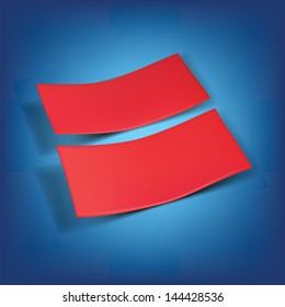 paper  red blue background blank page write message isolated empty piece note