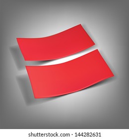 paper  red grey  background blank page write message isolated empty piece note