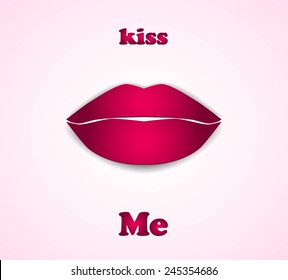Paper red lips